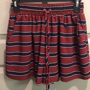 Navy and Red stripped shorts
